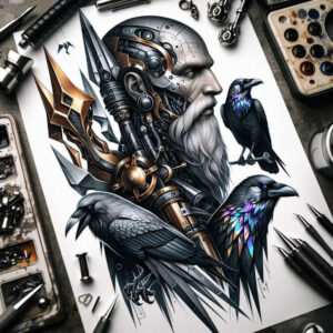 odin-tattoo-phantom-neotraditional-bold-color-blocks – tattoo design ideas free ai generated – Gallery: odin-inkby-ai
