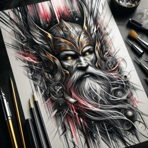 strength-and-courage-tattoo-sombre-surrealism-altered-reality – tattoo design ideas free ai generated – Gallery: odin-inkby-ai
