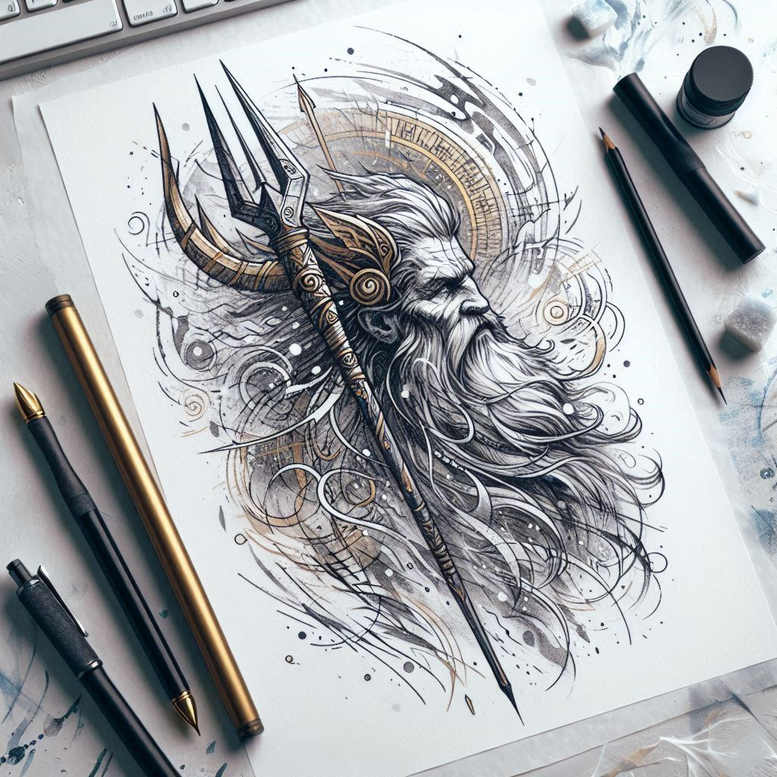 odin-symbol-tattoo-madness-realism-refined-highlights – tattoo design ideas free ai generated – Gallery: odin-inkby-ai