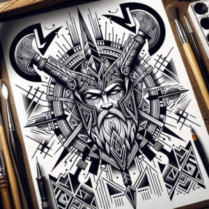 odin-with-wolves-tattoo-supernatural-realism-lifelike – tattoo design ideas free ai generated – Gallery: odin-inkby-ai