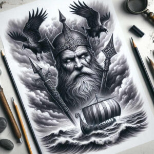 odin-helmet-tattoo-uncanny-realism-real-shadows – tattoo design ideas free ai generated – Gallery: odin-inkby-ai