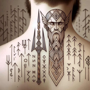 mystical-odin-tattoo-shadow-neotraditional-sharp-contrast – tattoo design ideas free ai generated – Gallery: odin-inkby-ai