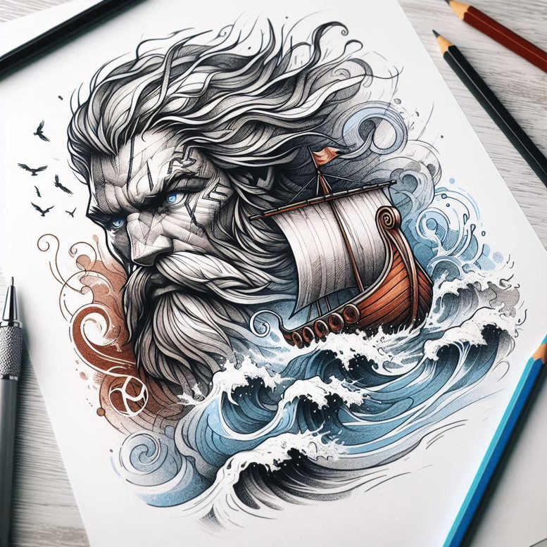 god-of-war-tattoo-mystic-neotraditional-rich-blacks – tattoo design ideas free ai generated – Gallery: odin-inkby-ai