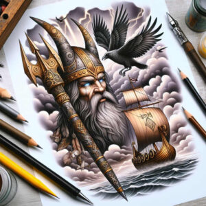 guardian-god-tattoo-frightening-realism-perfect-proportions – tattoo design ideas free ai generated – Gallery: odin-inkby-ai