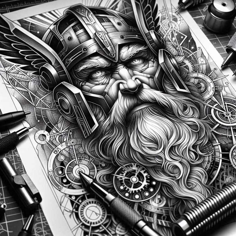 odin-witchcraft-surrealism-imperfect-symmetry – tattoo design ideas free ai generated – Gallery: odin-inkby-ai