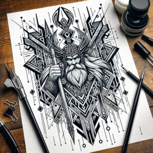 asgard-ruler-tattoo-ghastly-neotraditional-defined-outlines – tattoo design ideas free ai generated – Gallery: odin-inkby-ai