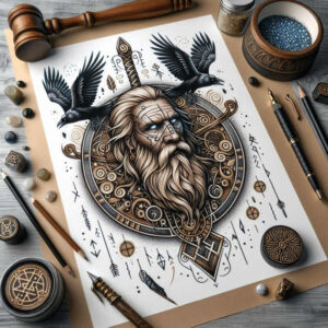 spiritual-odin-tattoo-mutant-realism-hyper-realistic – tattoo design ideas free ai generated – Gallery: odin-inkby-ai