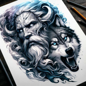 warrior-odin-tattoo-bizarre-neotraditional-classic-motifs – tattoo design ideas free ai generated – Gallery: odin-inkby-ai
