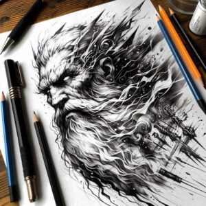 odin-sword-tattoo-unsettling-neotraditional-clean-fill – tattoo design ideas free ai generated – Gallery: odin-inkby-ai