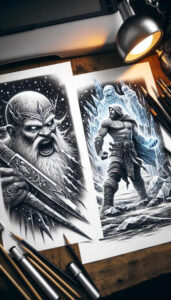 odin tattoo design ideas hyper-detailed magic stands for resilience