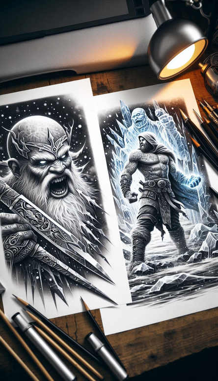 odin tattoo design ideas hyper-detailed magic stands for resilience