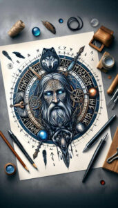 odin tattoo design ideas Surrealism symbolic mystical aura represents determination