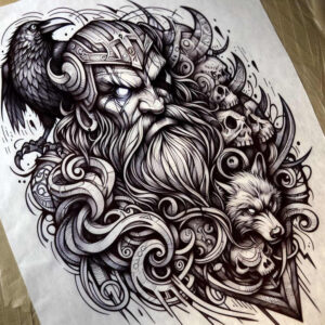 odin tattoo design ideas true-to-life mythic symbolising perseverance