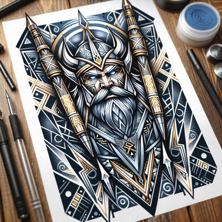 odin tattoo design ideas refined detail power symbol of endurance