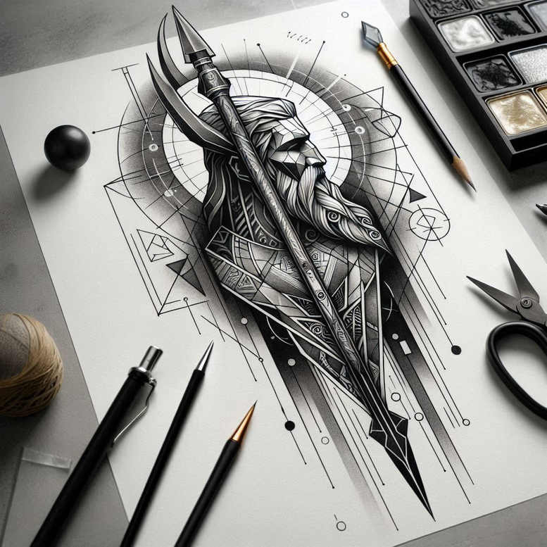 odin tattoo design ideas decorative detail protector for shoulder