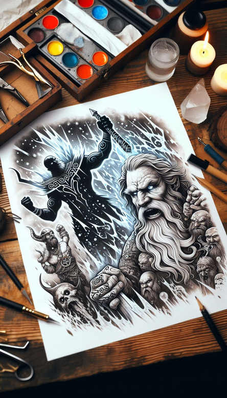 odin tattoo design ideas Realism natural contrast protector meaning determination