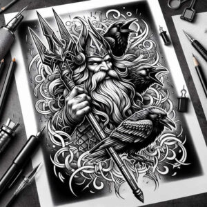 odin tattoo design ideas natural blush rune magic for calf