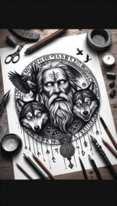 odin tattoo design ideas Realism emotional realism spear meaning endurance