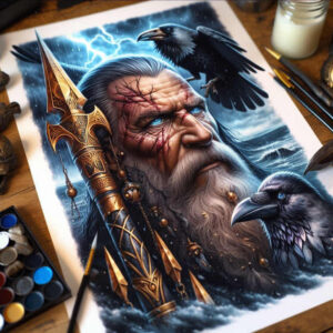 odin tattoo design ideas photo-realistic symbolic represents strength