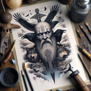 odin-power-tattoo-shadow-surrealism-esoteric-symbolism – tattoo design ideas free ai generated – Gallery: odin-inkby-ai