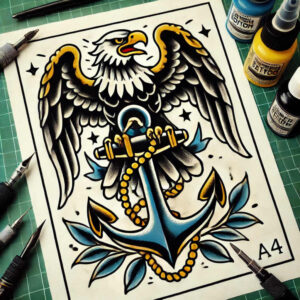 classic-symbols – tattoo design ideas free ai generated – uncluttered – for-foot – Gallery: old-school-neo-traditional-inkby-ai