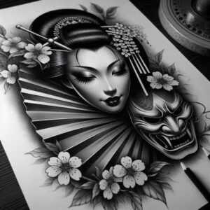 classic-tattoo-detail – tattoo design ideas free ai generated – essential-lines – for-shoulder-blade – Gallery: old-school-neo-traditional-inkby-ai