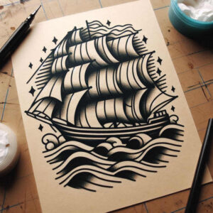for-women – tattoo design ideas free ai generated – clear-edge – for-ankle – Gallery: old-school-neo-traditional-inkby-ai
