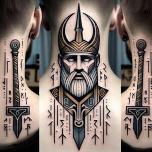 neotraditional-animals – tattoo design ideas free ai generated – pure-outline – for-upper-chest – Gallery: old-school-neo-traditional-inkby-ai