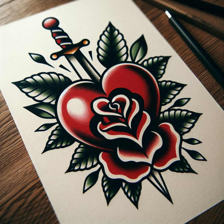 neotraditional-animals – tattoo design ideas free ai generated – subtle – for-sternum – Gallery: old-school-neo-traditional-inkby-ai