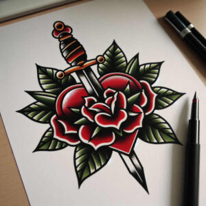 neotraditional-animals – tattoo design ideas free ai generated – whisper-line – for-back-of-neck – Gallery: old-school-neo-traditional-inkby-ai