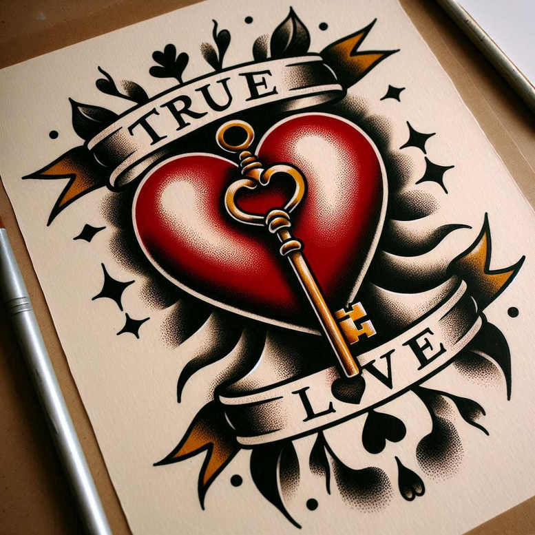 neotraditional-arm-tattoo – tattoo design ideas free ai generated – simple-dot – for-lower-leg – Gallery: old-school-neo-traditional-inkby-ai
