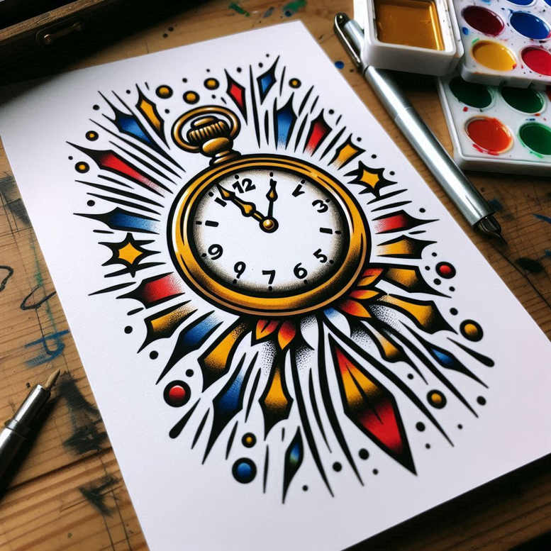 neotraditional-colorful – tattoo design ideas free ai generated – empty-space – for-toe – Gallery: old-school-neo-traditional-inkby-ai