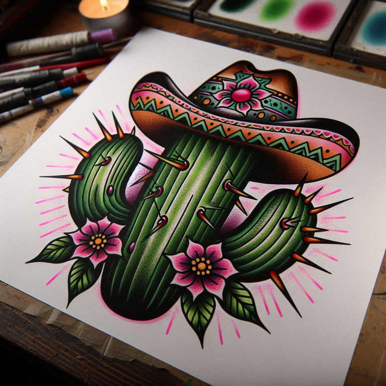 neotraditional-colorful – tattoo design ideas free ai generated – simple-icon – for-lower-arm – Gallery: old-school-neo-traditional-inkby-ai