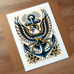 neotraditional-fauna – tattoo design ideas free ai generated – discreet – for-lower-leg – Gallery: old-school-neo-traditional-inkby-ai