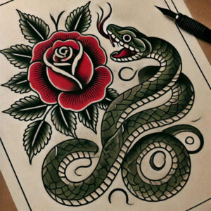 neotraditional-fauna – tattoo design ideas free ai generated – micro-design – for-wrist-side – Gallery: old-school-neo-traditional-inkby-ai
