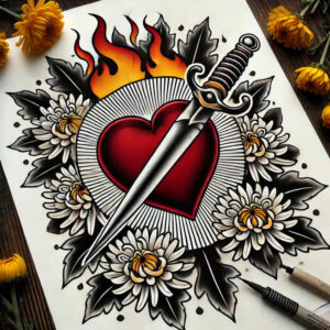 neotraditional-fauna – tattoo design ideas free ai generated – pure-shape – for-temple – Gallery: old-school-neo-traditional-inkby-ai