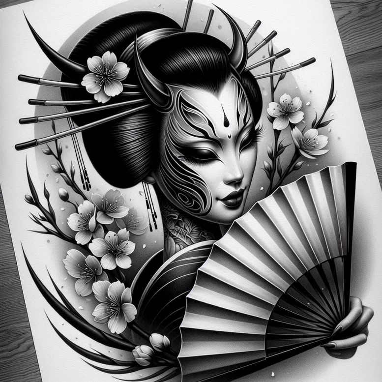 neotraditional-feminine-motifs – tattoo design ideas free ai generated – clean-shape – for-wrist-side – Gallery: old-school-neo-traditional-inkby-ai