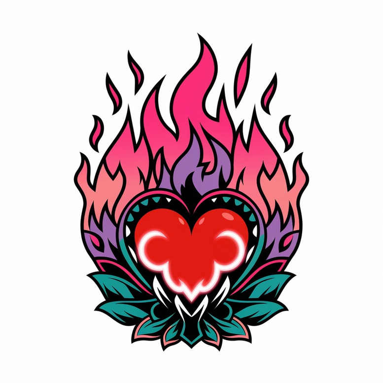 neotraditional-feminine-motifs – tattoo design ideas free ai generated – micro-design – for-biceps – Gallery: old-school-neo-traditional-inkby-ai