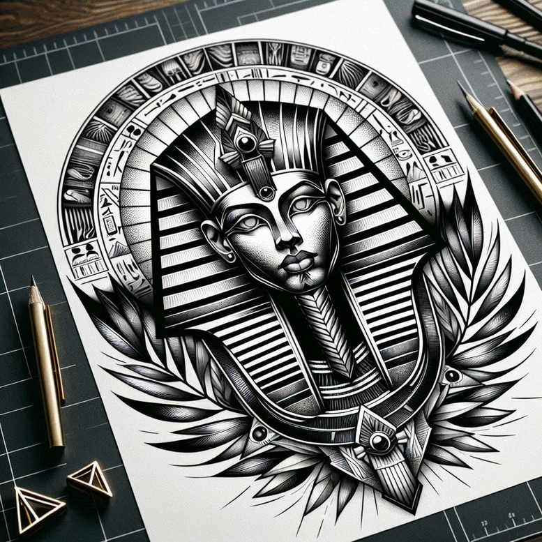 neotraditional-fine-line – tattoo design ideas free ai generated – negative-space – for-outer-arm – Gallery: old-school-neo-traditional-inkby-ai