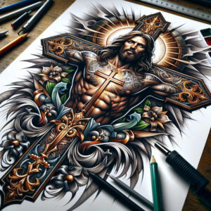neotraditional-lines – tattoo design ideas free ai generated – precise – for-shin – Gallery: old-school-neo-traditional-inkby-ai