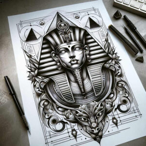 neotraditional-portraits – tattoo design ideas free ai generated – few-strokes – for-upper-thigh – Gallery: old-school-neo-traditional-inkby-ai