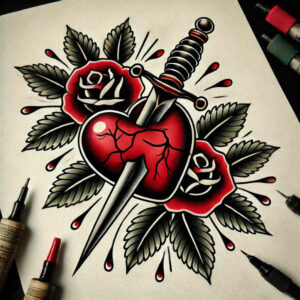 neotraditional-realistic – tattoo design ideas free ai generated – dainty – for-abdomen – Gallery: old-school-neo-traditional-inkby-ai