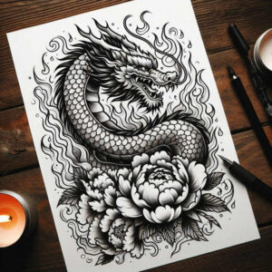 neotraditional-tattoo – tattoo design ideas free ai generated – refined-ink – for-full-back – Gallery: old-school-neo-traditional-inkby-ai