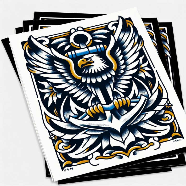 neotraditional-with-details – tattoo design ideas free ai generated – crisp-outline – for-upper-arm – Gallery: old-school-neo-traditional-inkby-ai