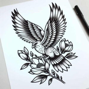 neotraditional-with-details – tattoo design ideas free ai generated – delicate – for-biceps – Gallery: old-school-neo-traditional-inkby-ai