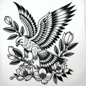 old-school-and-neotraditional-mix – tattoo design ideas free ai generated – essential – for-upper-back – Gallery: old-school-neo-traditional-inkby-ai