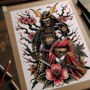 old-school-and-neotraditional-mix – tattoo design ideas free ai generated – outline-only – for-fingers – Gallery: old-school-neo-traditional-inkby-ai