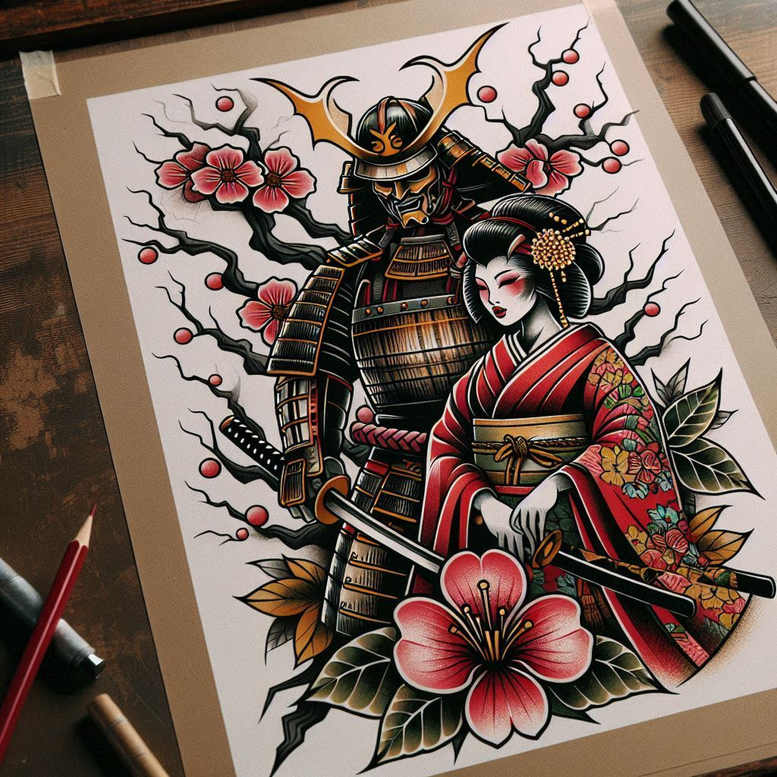 old-school-and-neotraditional-mix – tattoo design ideas free ai generated – outline-only – for-fingers – Gallery: old-school-neo-traditional-inkby-ai