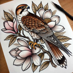 old-school-black-and-red – tattoo design ideas free ai generated – dotwork – for-wrist – Gallery: old-school-neo-traditional-inkby-ai