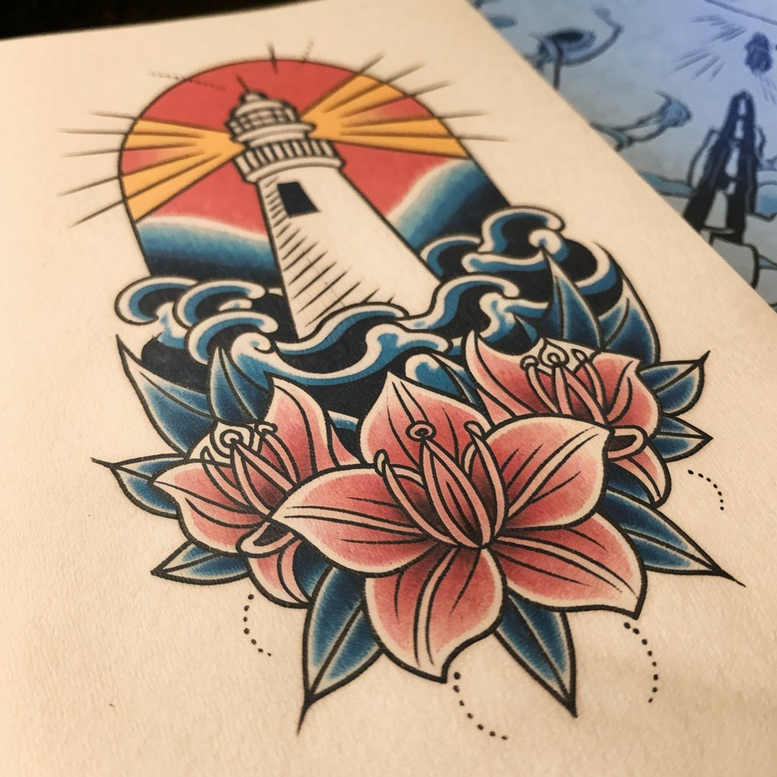 old-school-bold – tattoo design ideas free ai generated – single-color – for-upper-back – Gallery: old-school-neo-traditional-inkby-ai